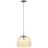 Brilliant Kaizen Hanglamp Glas Hanglamp Metaal Zwart Beige | 350mm - Geschikt voor 1x E27